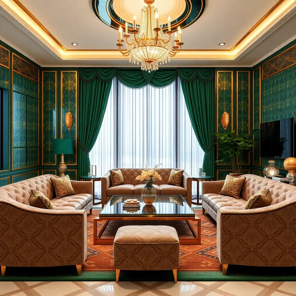 Art Deco interior design style - AI generated room by DecorAI