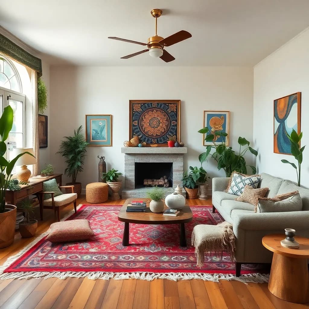 Bohemian interior design style - AI generated room by DecorAI