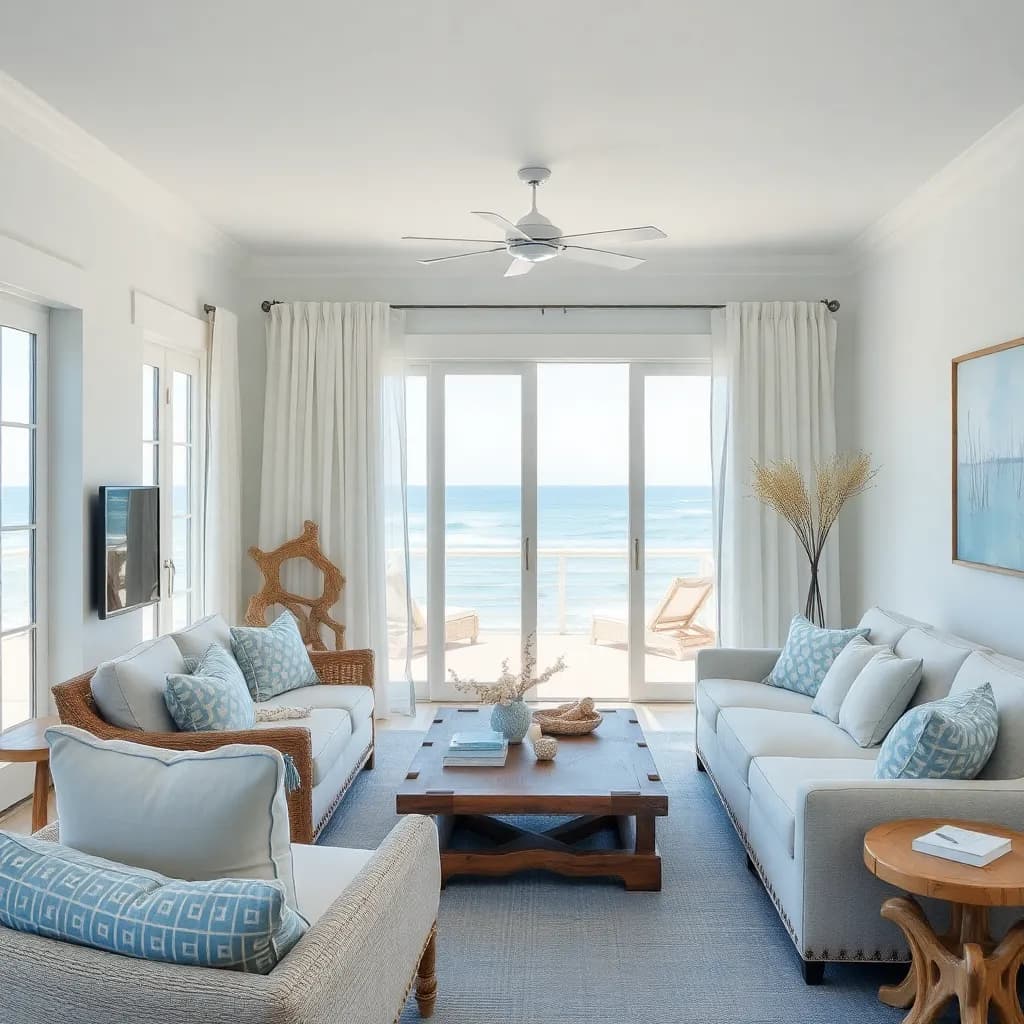 Coastal interior design style - AI generated room by DecorAI