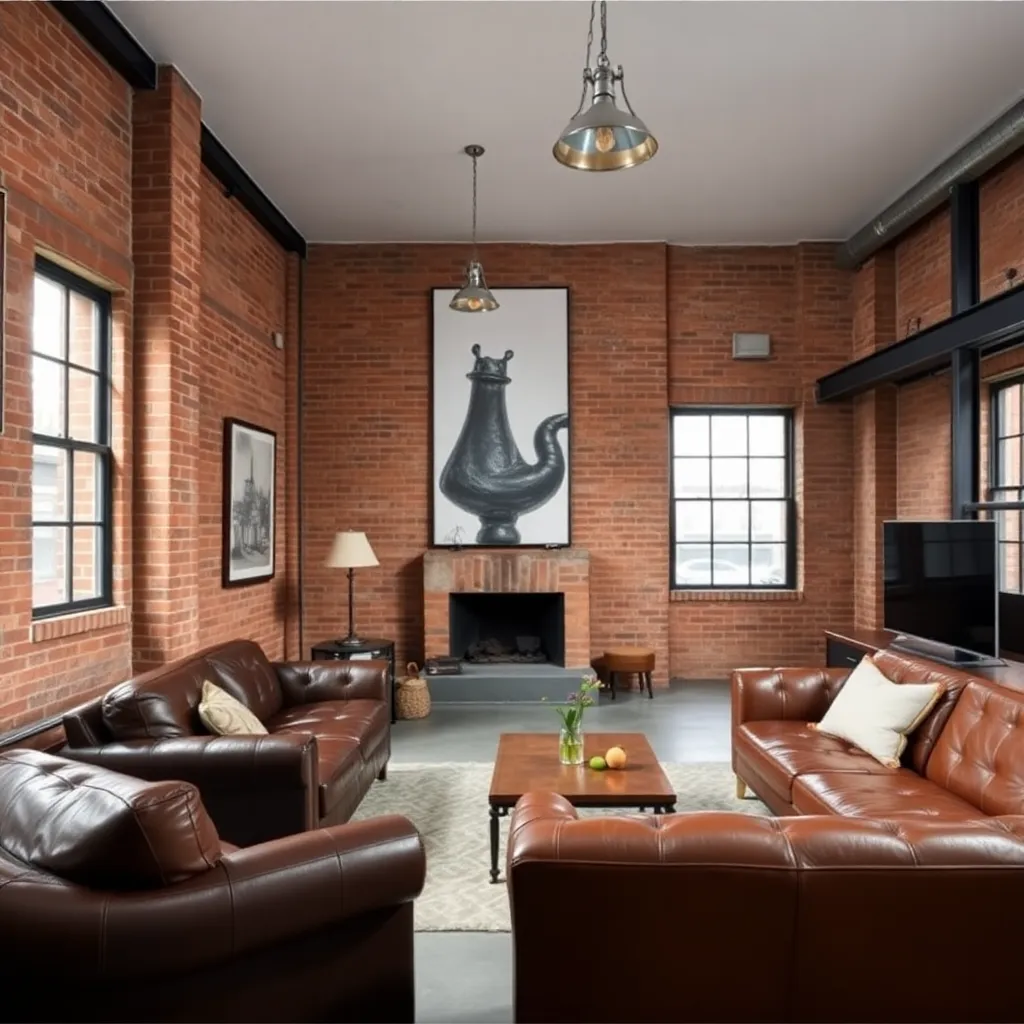 Industrial interior design style - AI generated room by DecorAI